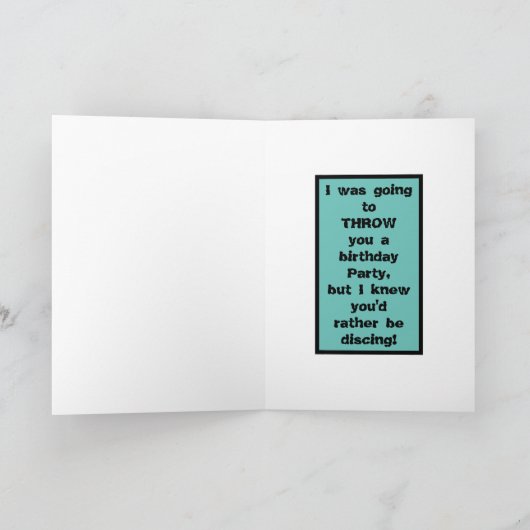 Happy Birthday | Disk Golf Spaß Karte (Innenseite)