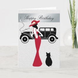 Happy Birthday Diva Card Elegante Frau Karte
