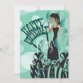 Happy Birthday Diva Girl| DIREKT| Jade Einladung (Vorderseite)