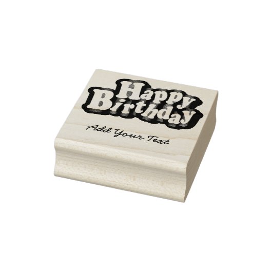 Happy Birthday - DIY Text Gummistempel (Stempel)