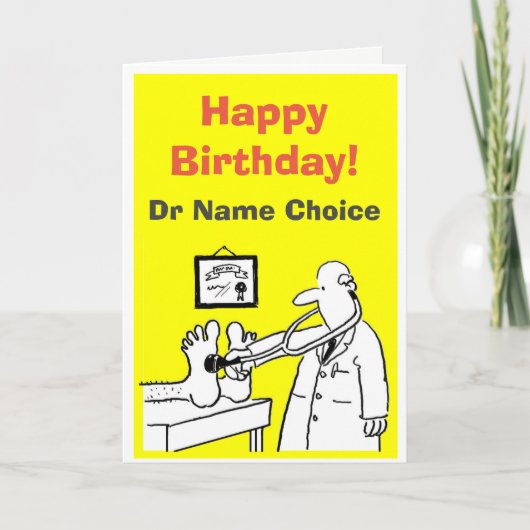 Happy Birthday Doctor Card to Personalize Inside Karte (Vorderseite)