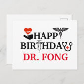 Happy Birthday - Doctor Healthcare Medical Postkarte (Vorne/Hinten)