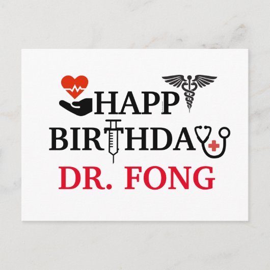 Happy Birthday - Doctor Healthcare Medical Postkarte (Vorderseite)