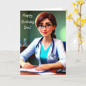 Happy Birthday Doctor Karte (Gelbe Blume)