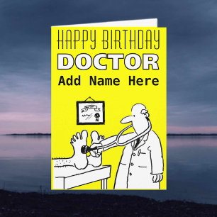 Happy Birthday Doctor - Personalise Front & Inside Karte