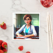 Happy Birthday Doctor Serviette (Beispiel)