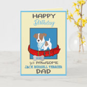 Happy Birthday Dog Daddy Jack Russell Terrier Dog Karte (Gelbe Blume)