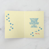 Happy Birthday Dog Daddy Personalisiert Niedlich Y Karte (Innenseite)