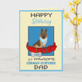 Happy Birthday Dog Daddy von German Shepherd Dog Karte (Gelbe Blume)