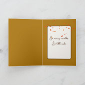 Happy Birthday Dog In Fall Leaves Karte (Innenseite)