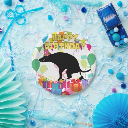 Happy Birthday Dog Pappteller (Party)