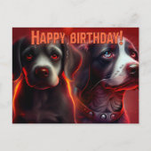 Happy Birthday! Dog Postkarte (Vorderseite)
