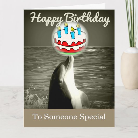 Happy Birthday Dolphin Art Card Karte (Vorderseite)