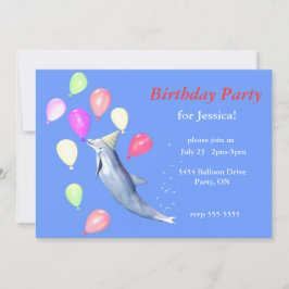 Happy Birthday Dolphin Einladung