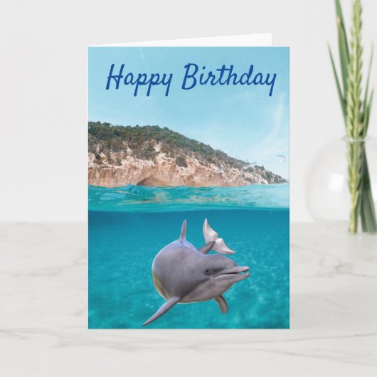 Happy Birthday Dolphin Lover Karte (Vorderseite)