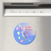 Happy Birthday Dolphin Magnet (In Situ (Geschirrspüler))