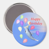 Happy Birthday Dolphin Magnet (Vorderseite/Rückseite)