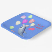 Happy Birthday Dolphin Pappteller (Gewinkelt)