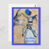 Happy Birthday Donkey Postkarte (Vorne/Hinten)