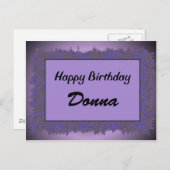 Happy Birthday Donna Postkarte (Vorne/Hinten)