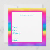 Happy Birthday Donnut Datum Mädchen hinzufügen Einladung (Rückseite)