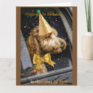 Happy Birthday Doodle Hundekarte Karte