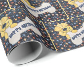 Happy Birthday Dot Bone Geschenkpapier (Rolleneckpunkt)