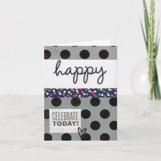 Happy Birthday Dots Faltet 4x5 Karte