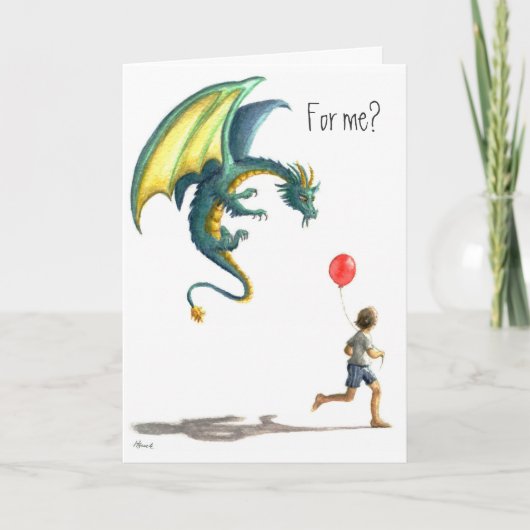 Happy Birthday Dragon Karte (Vorderseite)