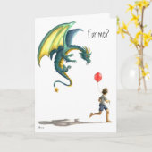 Happy Birthday Dragon Karte (Gelbe Blume)