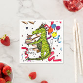 Happy Birthday Dragon Lighting Candles Napkins Serviette (Beispiel)