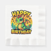 Happy Birthday Dragon Serviette (Vorderseite)