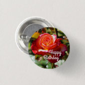 Happy Birthday Dream Come True Rose #2-2 Schaltflä Button (Vorne & Hinten)