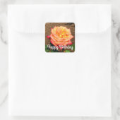 Happy Birthday Dream Come True Rose #3 Stickers (Tasche)