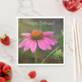 Happy Birthday Dreamy ConeFlower Serviette (Beispiel)