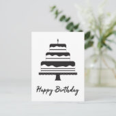 Happy Birthday | Drei Stufen Postkarte (Stehend Vorderseite)