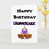 Happy Birthday Drummer Typ Karte (Gelbe Blume)