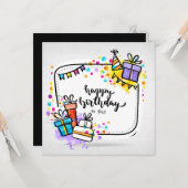 Happy Birthday Du der You Karte (Vorderseite/Rückseite Beispiel)