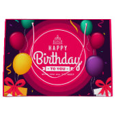 Happy Birthday du der You - Wish You All The Best Große Geschenktüte (Vorderseite)