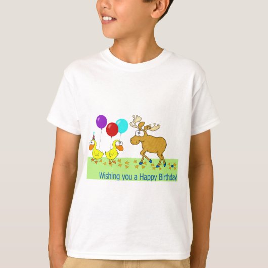Happy Birthday Duck Duck Moose T - Shirt (Vorderseite)