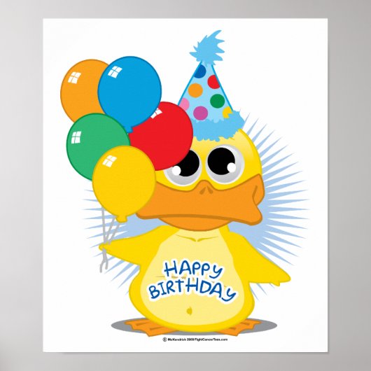 Happy Birthday Duck Poster (Vorne)