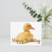 Happy Birthday Duckling Postkarte (Stehend Vorderseite)