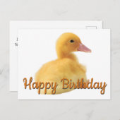 Happy Birthday Duckling Postkarte (Vorne/Hinten)