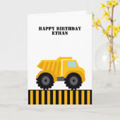 Happy Birthday Dump Truck First Karte (Gelbe Blume)