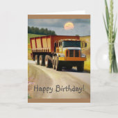 Happy Birthday Dump Truck Karte (Vorderseite)