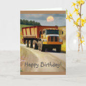 Happy Birthday Dump Truck Karte (Gelbe Blume)