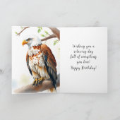 Happy Birthday | Eagle über Canyon Karte (Innenseite)