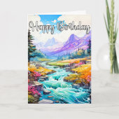 Happy Birthday Early Springtime Outdoor Karte (Vorderseite)