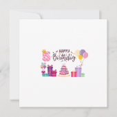 Happy Birthday Editable Design  Einladung (Vorderseite)