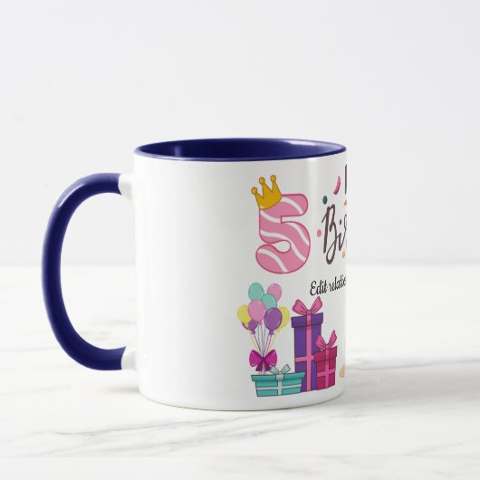 Happy Birthday Editable Design  Tasse (Links)